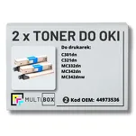 2-PAK Multibox Toner do OKI C301 C321 MC332 MC342 44973536 black zamiennik - 2