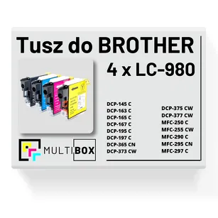 4-PAK Multibox Tusz do BROTHER LC980