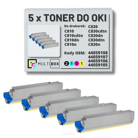 5-PAK Multibox Toner do OKI C810 C830 black/cyan/magenta/yellow zamiennik