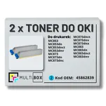 2-PAK Multibox Toner do OKI MC853 MC873 45862839 cyan zamiennik - 2