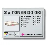 2-PAK Multibox Toner do OKI C710 C711 43866106 magenta zamiennik - 2
