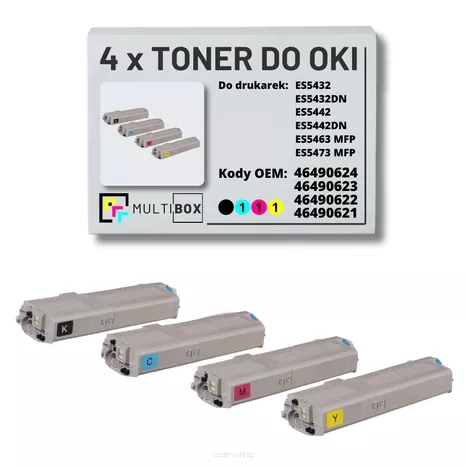 Toner do OKI ES5432 ES5463 4-pak black/cyan/magenta/yellow zamiennik Multibox