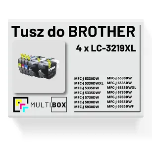 4-PAK Multibox Tusz do BROTHER LC3219XL