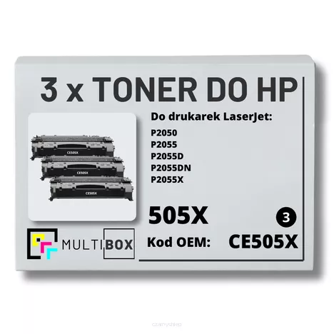 Toner do HP CE505X 05X P2050 P2055 3-pak Zamiennik Multibox