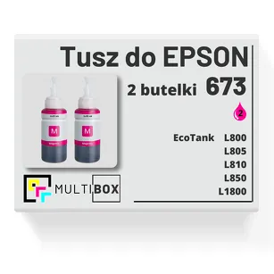 2-PAK Multibox Tusz do EPSON 673 T6733 C13T67334A magenta zamiennik