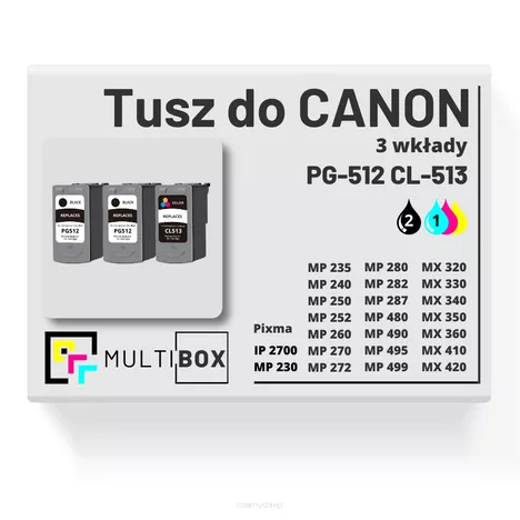 Tusz do CANON PG512 CL513 3-pak black / color zamiennik Multibox