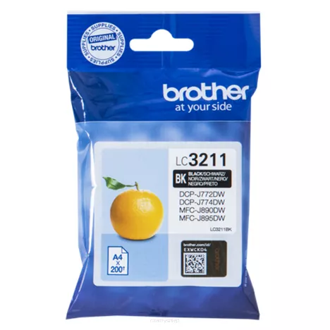 BROTHER tusz LC3211BK oryginalny czarny 200 stron