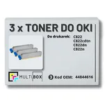 3-PAK Multibox Toner do OKI C822 44844616 black zamiennik - 2