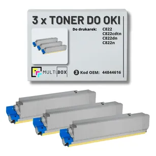 3-PAK Multibox Toner do OKI C822 44844616 black zamiennik