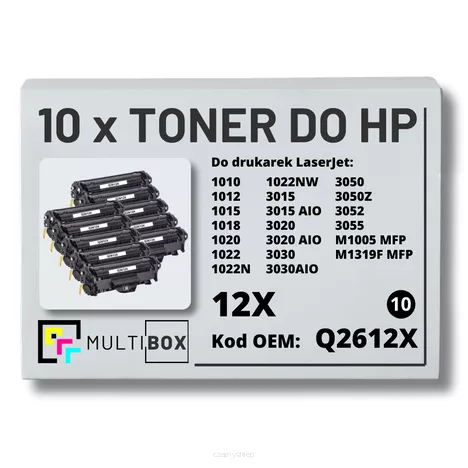 Toner do HP Q2612X 12X 1010 1012 10-pak zamiennik Multibox