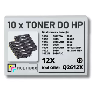 Toner do HP Q2612X 12X 1010 1012 10-pak zamiennik Multibox