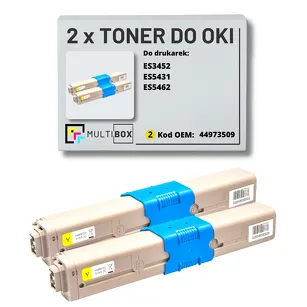2-PAK Multibox Toner do OKI ES3452 ES5431 ES5462 44973509 yellow zamiennik