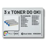 3-PAK Multibox Toner do OKI MC853 MC873 45862840 black zamiennik - 2