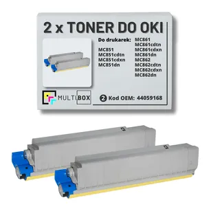 2-PAK Multibox Toner do OKI MC851 MC861 MC862 44059168 black zamiennik