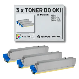 3-PAK Multibox Toner do OKI MC860 44059212 black zamiennik