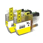 2-PAK Multibox Tusz do BROTHER LC422XLY yellow zamiennik - 2