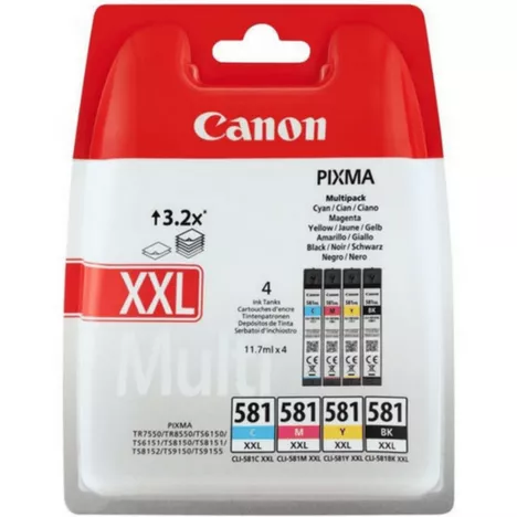 Canon oryginalny tusz CLI581 XXL 1998C005 black / cyan / magenta / yellow 4-pak