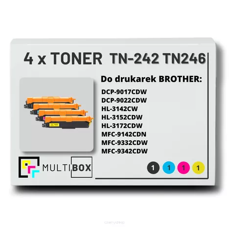 Toner do BROTHER TN242 TN246 4-pak CMYK Multibox zamiennik
