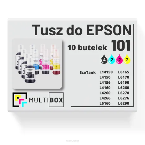 10-PAK Multibox Tusz do EPSON 101 T03V6 T03V1 T03V2 T03V3 T03V4 cyan / magenta / yellow / black zamiennik