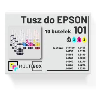 10-PAK Multibox Tusz do EPSON 101 T03V6 T03V1 T03V2 T03V3 T03V4 cyan / magenta / yellow / black zamiennik