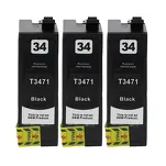 3-PAK Multibox Tusz do EPSON 34XL T3471 C13T34714010 black zamiennik - 2