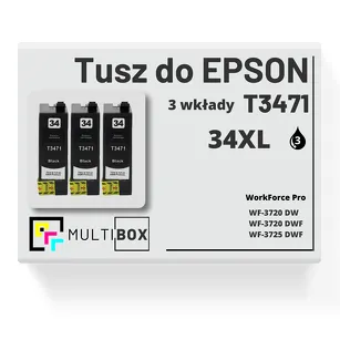 Tusz do EPSON 34XL T3471 C13T34714010 3-pak black zamiennik Multibox