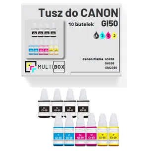 10-PAK Multibox Tusz do CANON GI50 black / cyan / magenta / yellow zamiennik