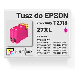 2-PAK Multibox Tusz do EPSON 27XL T2713 C13T27134010 magenta zamiennik