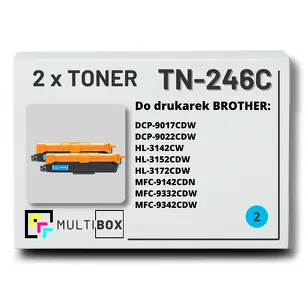 2-PAK Multibox Toner do BROTHER TN246C Cyan zamiennik