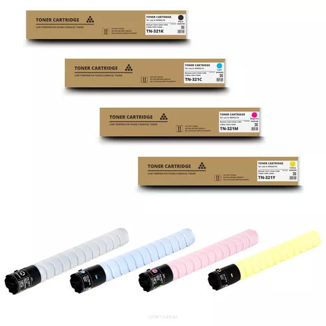 4 X Toner do MINOLTA TN321 CMYK Bizhub C224 C284 C364 A33K450 Zamiennik