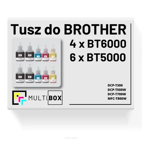 10-PAK Multibox Tusz do BROTHER BT6000 BT5000