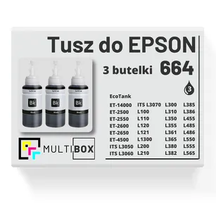 3-PAK Multibox Tusz do EPSON 664 T6641 C13T66414A black zamiennik