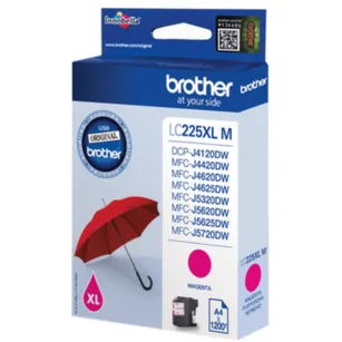 BROTHER tusz LC225XLM oryginalny magenta 1200 stron