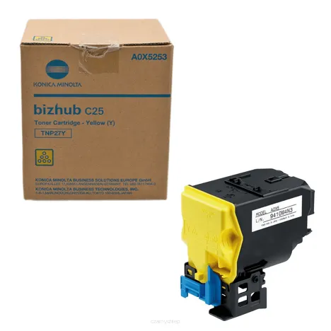 EOL KONICA MINOLTA toner TNP27Y A0X5253 yellow oryginalny 4500 stron