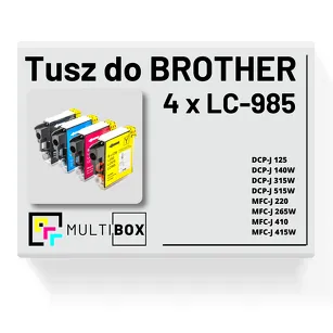 4-PAK Multibox Tusz do BROTHER LC985