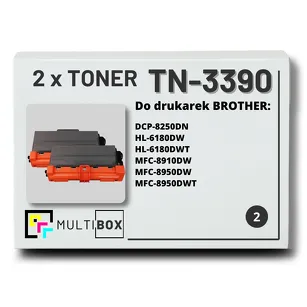 2-PAK Multibox Toner do BROTHER TN3390 zamiennik