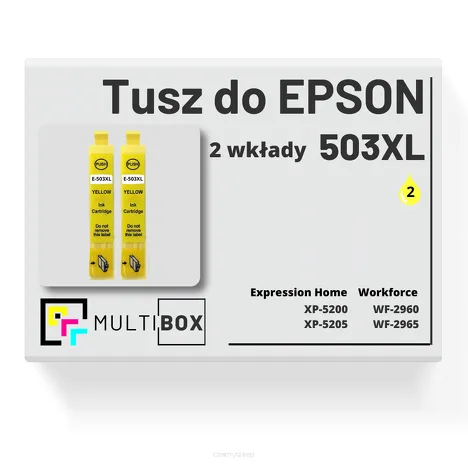 2-PAK Multibox Tusz do EPSON 503XL T09R4 C13T09R44010 yellow zamiennik