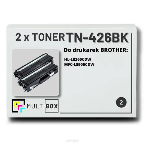 2-PAK Multibox Toner do BROTHER TN426BK Black zamiennik