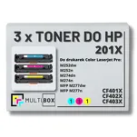 3-PAK Multibox Toner do HP 201X CMY CF401X CF402X CF403X zamiennik - 2