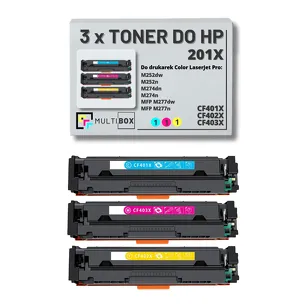 3-PAK Multibox Toner do HP 201X CMY CF401X CF402X CF403X zamiennik