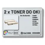 2-PAK Multibox Toner do OKI C5600 C5700 43324408 black zamiennik - 2
