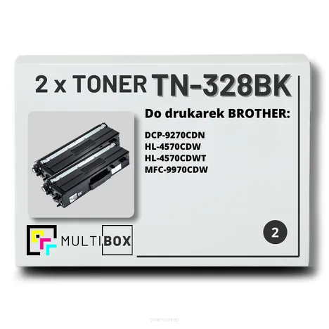 2-PAK Multibox Toner do BROTHER TN328BK Black zamiennik