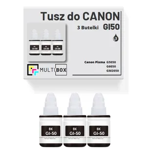 3-PAK Multibox Tusz do CANON GI50BK black zamiennik