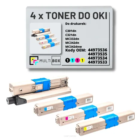4-PAK Multibox Toner do OKI C301 C321 MC332 MC342 black/cyan/magenta/yellow zamiennik