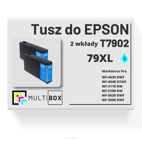 2-PAK Multibox Tusz do EPSON 79XL T7902 C13T79024010 cyan zamiennik