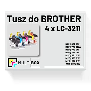 4-PAK Multibox Tusz do BROTHER LC3211