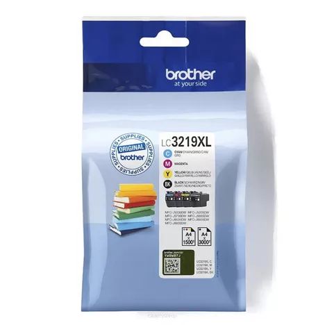 BROTHER tusz LC3219XLVAL oryginalny 4-pak CMYK 3000 + 3x1500 stron