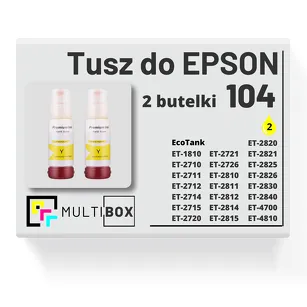 2-PAK Multibox Tusz do EPSON 104 T00P4 C13T00P440 yellow zamiennik