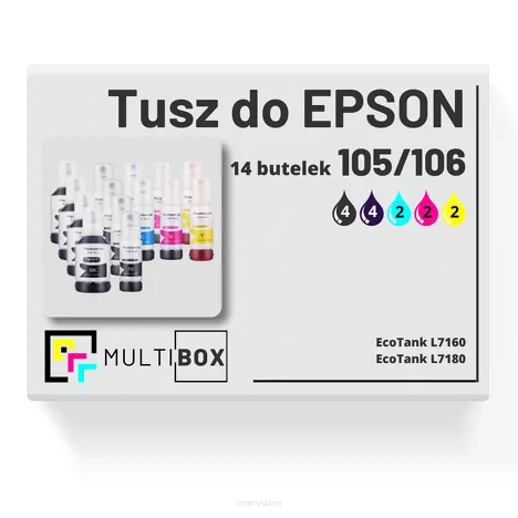 14-PAK Multibox Tusz do EPSON 105 106 T00Q1 T00R1 T00R2 T00R3 T00R4  cyan / magenta / yellow / black / photo black zamiennik