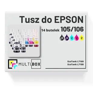 Tusz do EPSON 105 106 T00Q1 T00R1 T00R2 T00R3 T00R4 14-pak cyan / magenta / yellow / black / photo black zamiennik Multibox